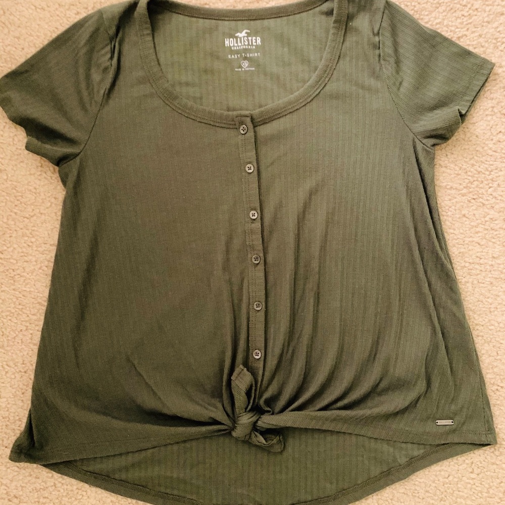 Olive green Hollister T-shirt